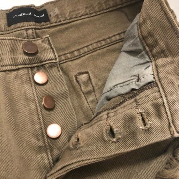Mustard Seed Distressed High Rise Button Fly Short - Picture 4 of 12
